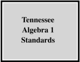 TN Algebra I Standards printable