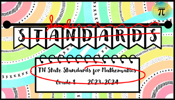 Preview of TN State Standards Math (Boho) (8)- 2023-24 School Year