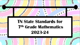 TN State Standards- 7th Grade Math 2023-24 Boho