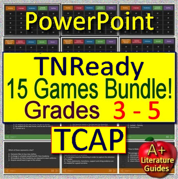 Preview of TNReady ELA Reading TCAP Test Prep: 15 Games for Grades 3 - 5 TN Ready