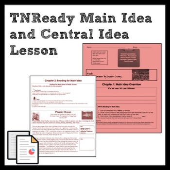 Preview of TNReady Main Idea and Central Idea Lesson and Practice