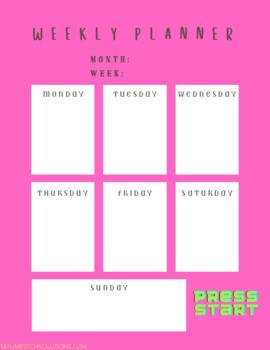 Preview of TO DO LIST WEEKLY, MONTHLY, SUBJECT PLANNER