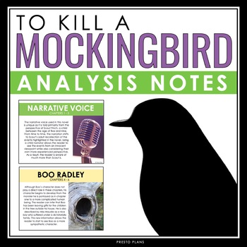 Preview of To Kill a Mockingbird Analysis Notes - Presentation Analyzing Literary Devices