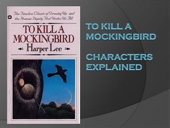 Preview of TO KILL A MOCKINGBIRD CHARACTER POWER POINT