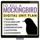 To Kill a Mockingbird Unit Plan - Harper Lee Novel Study R