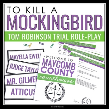 To Kill a Mockingbird Activity - Tom Robinson's Trial Role Play Harper ...