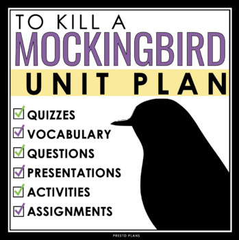 Preview of To Kill a Mockingbird Unit Plan - Harper Lee Novel Study Reading Unit