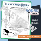 TO KILL A MOCKINGBIRD Word Search Puzzle Novel, Book Revie