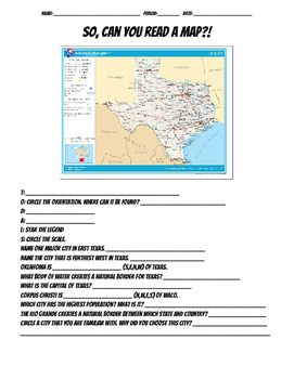 Todals Map Practice By Teachers Never Say Die Teachers Pay Teachers