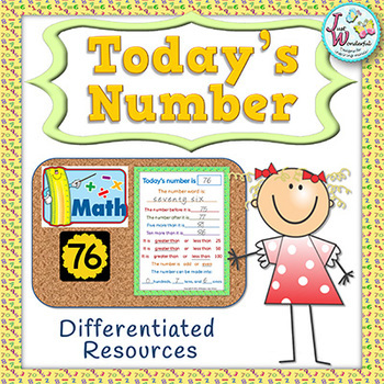 Preview of Today's Number of the Day Number Sense Activities and Worksheets