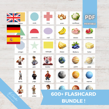 Preview of TODDLER Learning Bundle • 637 Montessori Flashcards • Printable Image Card PDF