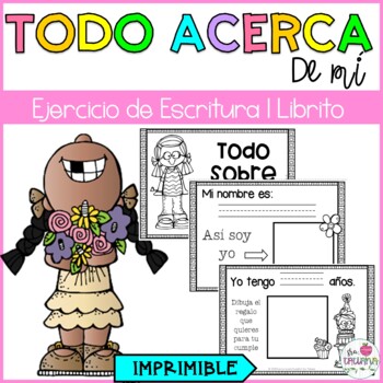 Preview of All about me in Spanish | Todo sobre mi | Actividad de Escritura | Mini-Book