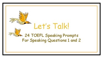 Preview of TOEFL Speaking Prompts: Let's Talk