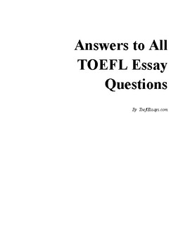 toefl essay writing topics with answers pdf
