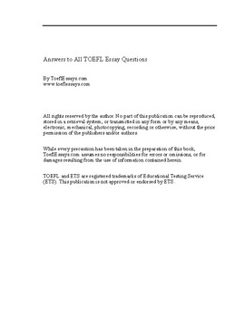 toefl essay questions and answers