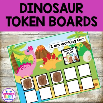 Preview of TOKEN BOARDS Dinosaur Theme  with 100 Reinforcement Icons