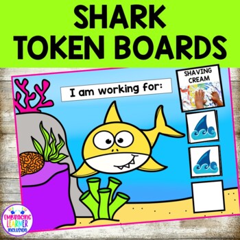 Preview of TOKEN BOARDS SHARK Theme  with 100 Reinforcement Icons