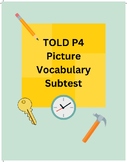 TOLD P4 Speech Therapy Picture Vocabulary Subtest Photo Ca