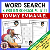 TOMMY EMMANUEL Word Search and Research Activity for Middl
