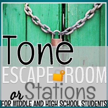 Preview of TONE Escape Room or Station Activity for Middle and High School Students