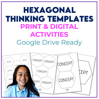 Preview of TONS of Hexagonal Thinking Templates｜Print｜ Google Drive｜Distance Learning