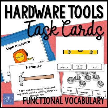 Preview of TOOLS Functional Vocabulary Task Cards - Identification and Definition Cards