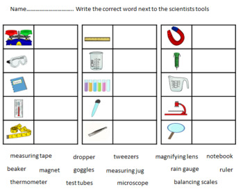 TOOLS OF A SCIENTIST by Keen Kidz | TPT