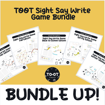 Preview of TOOT Sight Say Write Game Bundle | Visual Perception