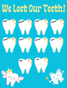 Preview of TOOTH LOSS CHART SCHOOL MONTHS