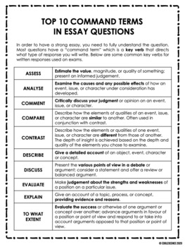key terms in essay questions