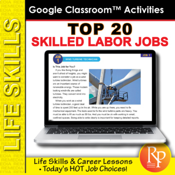 Preview of Top 20 SKILLED-LABOR JOBS: Today's HOT Jobs! Career Exploration | Google Slides