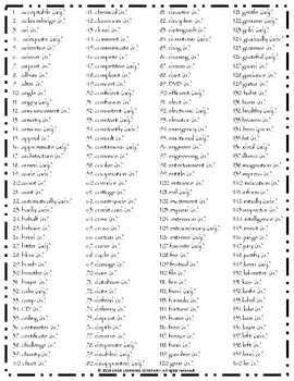 TOP 280 WORDS IN ENGLISH MASTER LIST by KRAN LEARNING COMPANY | TpT