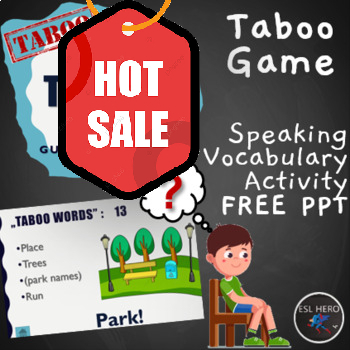 Preview of TOP WISHLISTED!! TEFL ESL Middle School High School Game - Taboo Game