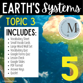 Preview of 5th Grade Science | EARTH'S SYSTEMS Topic 3