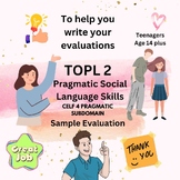 TOPL-2 Pragmatic Social Language Evaluation w CELF 4 w Sco