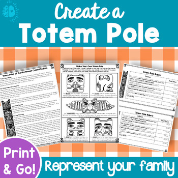 Preview of TOTEM POLE ACTIVITY | Thanksgiving | Native Americans  | Art Integration