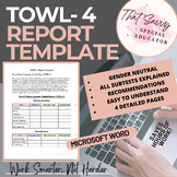 TOWL-4 Report Template- WORD (FULLY Editable)