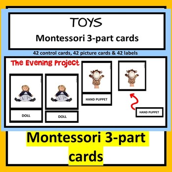 Preview of TOYS  Montessori 3-part cards with real photographs