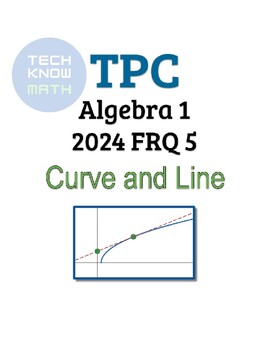 Preview of TPC Algebra 1 - 2024 FRQ 5 Curve & Line
