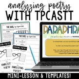 TPCASTT Poetry Analysis Mini-Lesson and Templates to Boost