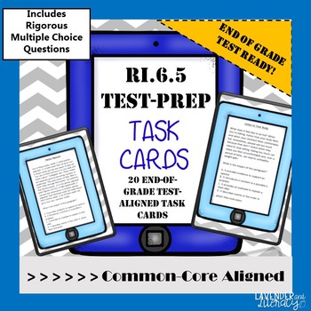 Preview of Text Structure Task Cards with Multiple Choice Questions