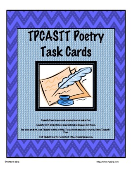 Preview of TPCASTT Poetry Task Cards