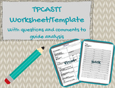 TPCASTT Worksheet Template