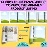 TPT A4 Comb Bound Book Canva Mockup Template for Teacher  Sellers