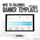 TPT Author Seller Email Note to Followers Template Banners