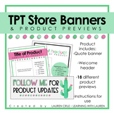 TPT Banners and Previews - Cactus Theme