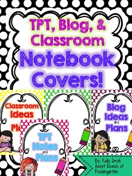 Preview of TPT, Blog, & Classroom Notebook Covers- Editable!!