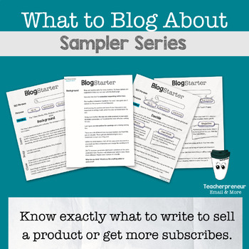 Preview of TPT Blogging Sample Template