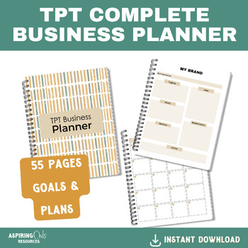 Preview of TPT Complete Business Planner for Sellers Goal Setting Product Development