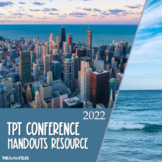 TPT Conference 2022 Binder Inserts Handouts Schedule Digital PDF